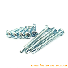 NF E 25-857 Cross Recessed Pan Head Drilling Screws With Tapping Screw Thread