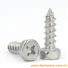 GB9456 Cross Recessed Hexagon Head Tapping Screws With Indentation